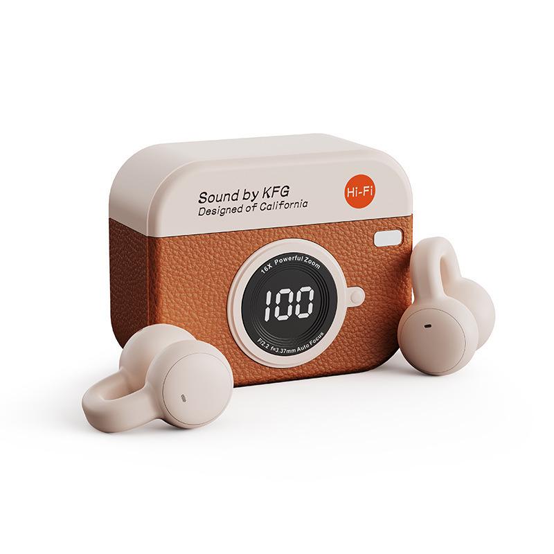 Vinyl Retro Camera Bluetooth Earphones - Trendy High-Quality Wireless Audio for Women & Students