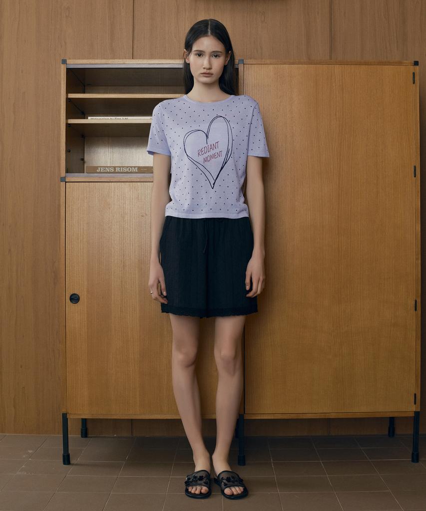 JUCYJUDY Linen Dot Graphic Knit Pullover J1Kt322A