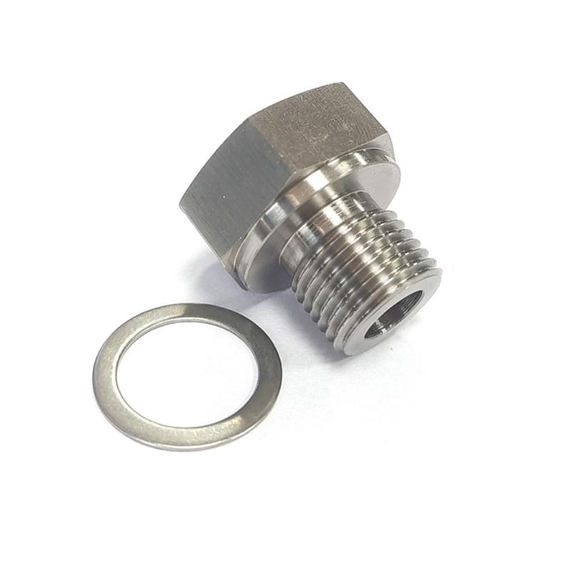O2 Sensor Bung Hexagon Plugs Stainless Steel M16x1.5 Oxygen Hexagon Bung Plug with Gasket for Auto Car Universal Fitting