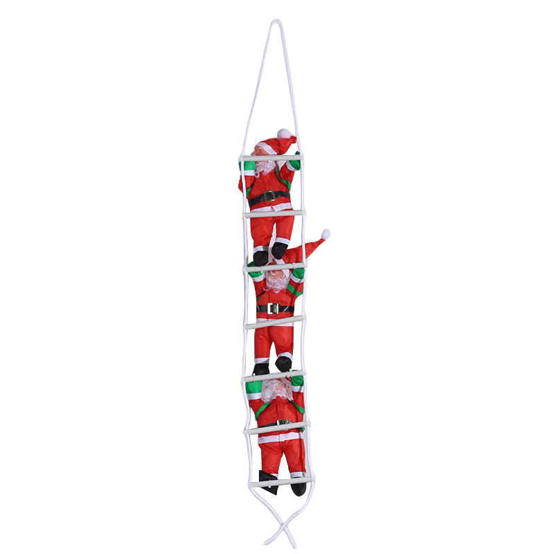 

Santa Claus Climbing Ladder Ornaments Xmas Tree Santa Claus Climbing Ladder Rope Hanging Pendant Merry Christmas Decoration Three Santa Claus червоний