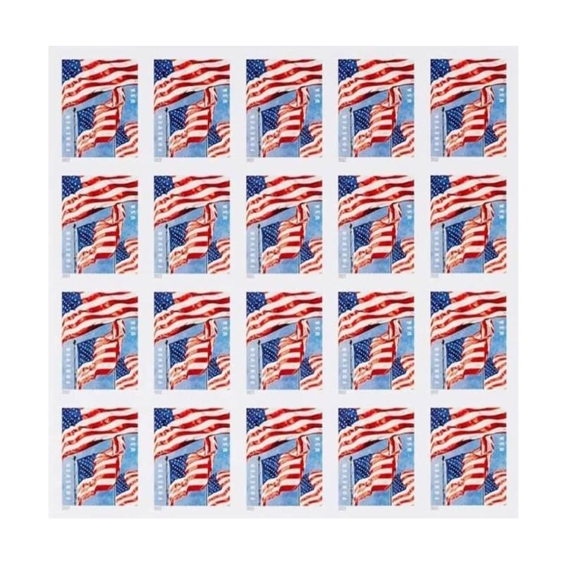 American Flag Stickers U.S.-Forever Stamp-Stickers America-Stickers Flag Sticker for Parades Events and Military-Support