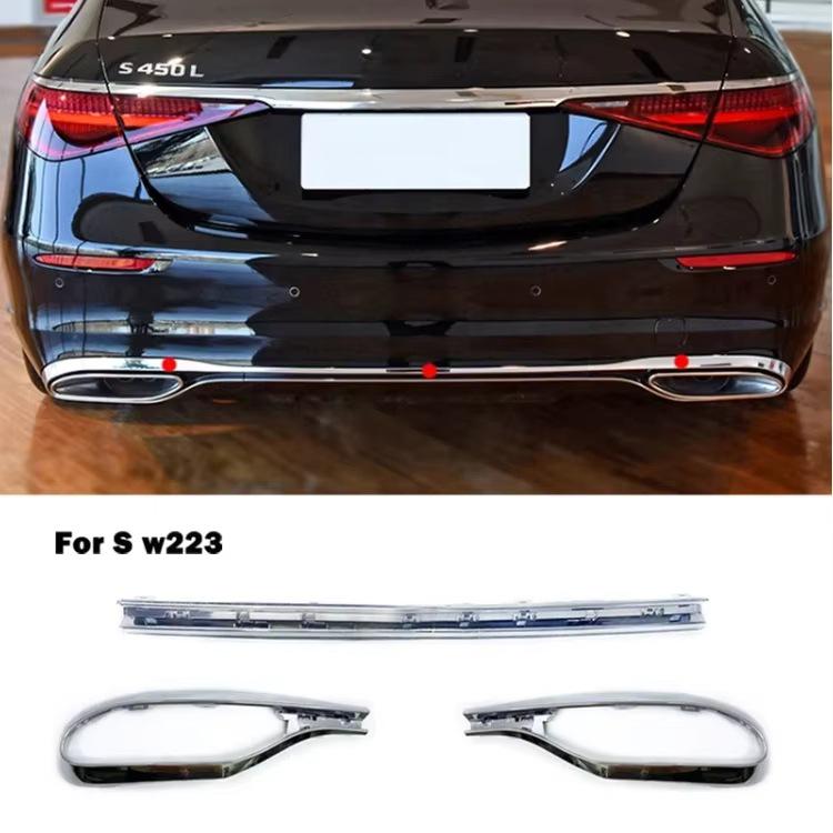 2238855800, 2238855900, 2238856000 Compatible Rear Bumper Trim for Mercedes-Benz S-Class W223