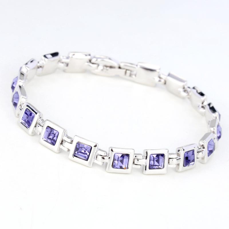 Ladies Elegant Square Crystal Bracelet