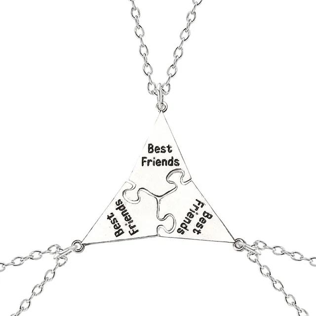3/4/5/6/7/8/9/10PCS Best Friend Good Friends Necklace Friendship Letter BFF Pendant Necklace Fashion Graduation Ceremony Gift