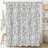 Abstract Art Shower Curtain Modern Minimalist Line Drawing Bathroom Decor Washable Fabric Backdrop Home Textile