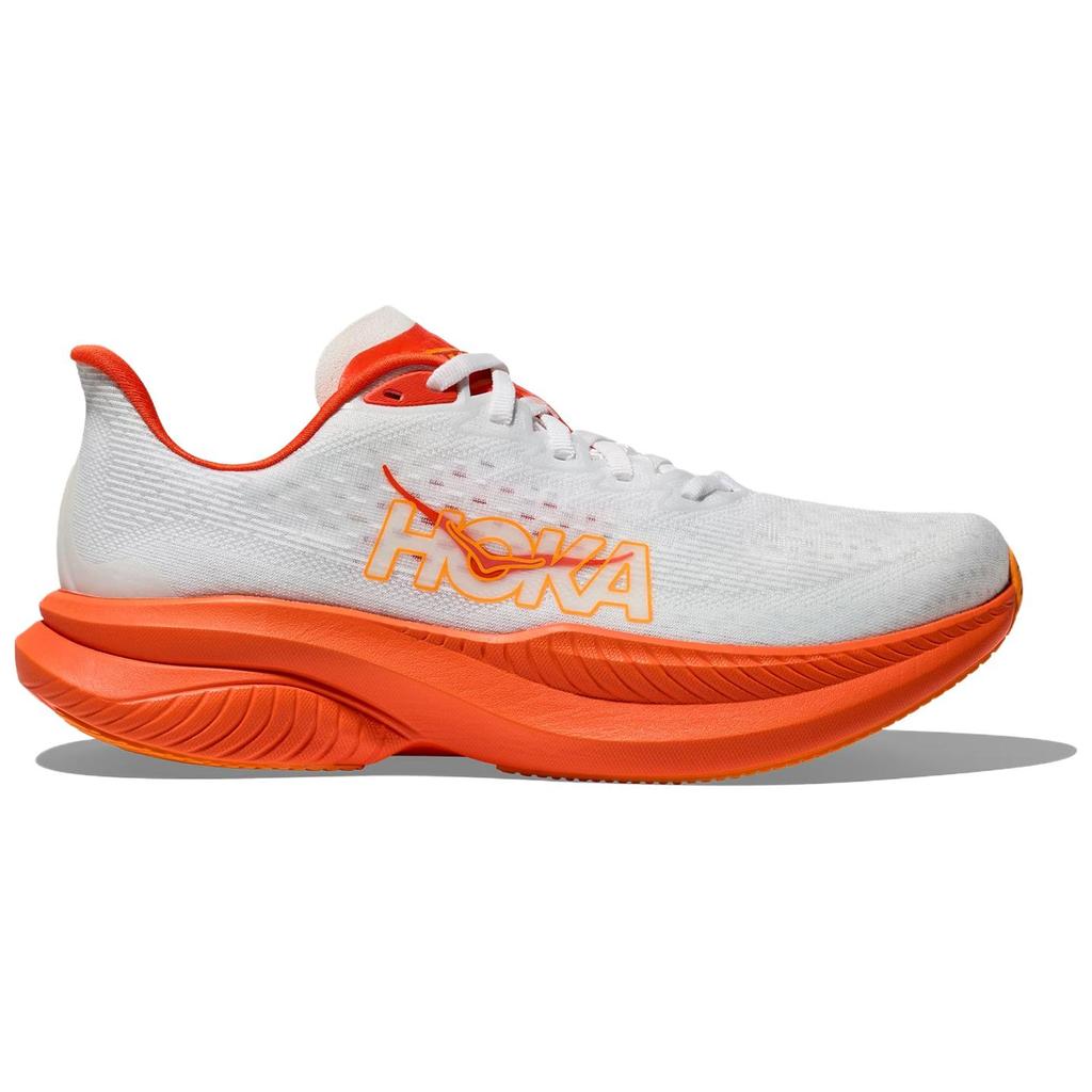 Hoka One One Mach 6 Fashionable Comfortable Non-Slip Durable Low-Top Casual Running Shoes Women sneaker White Orange 1147810-FLV