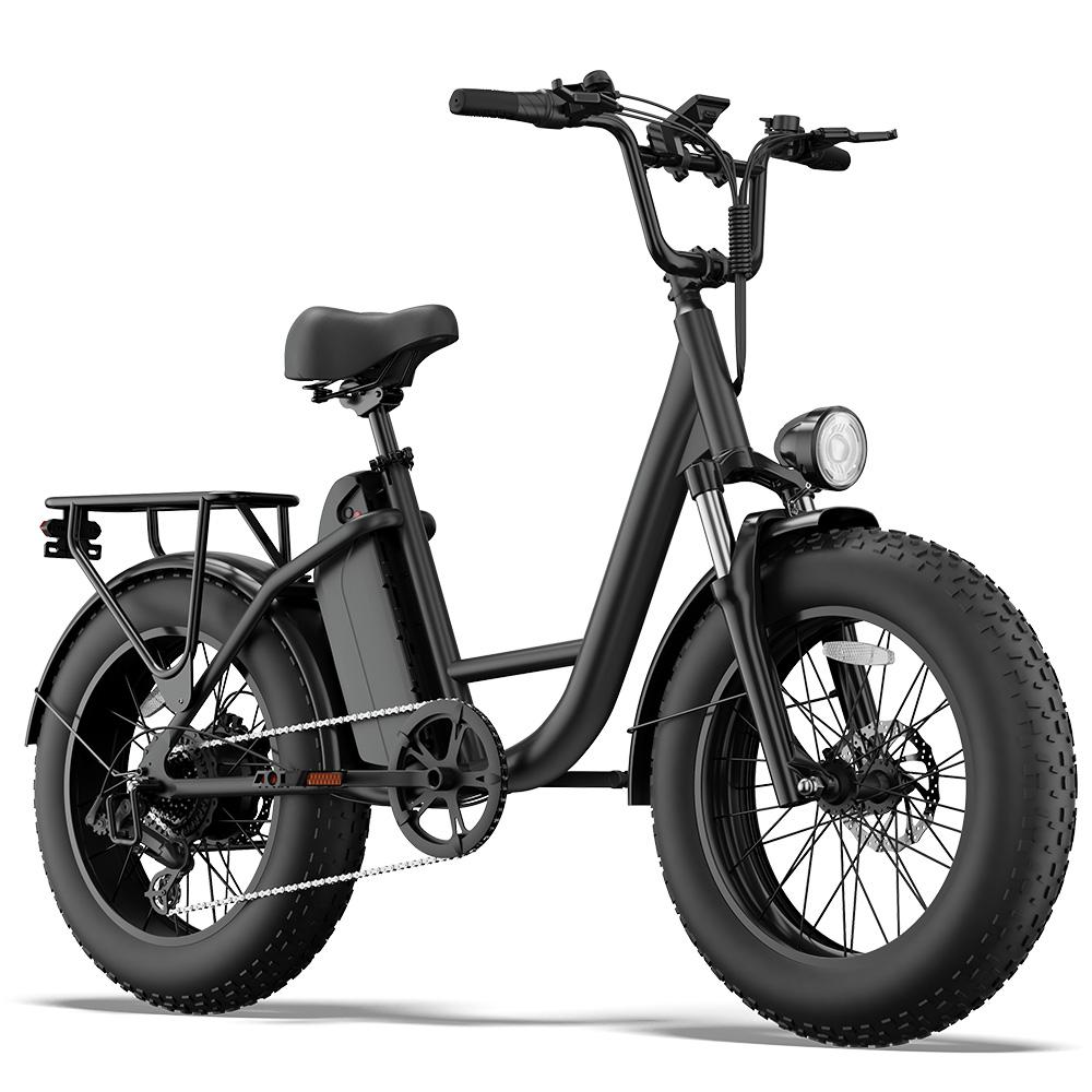 Bicicleta Eléctrica Urlife E26 Pro Motor de 750W Rueda Gruesa de 20" Plegable Bicicleta Eléctrica 7 Velocidades Frenos de Disco Doble 48V 15.6Ah Carga Máxima 120Kg