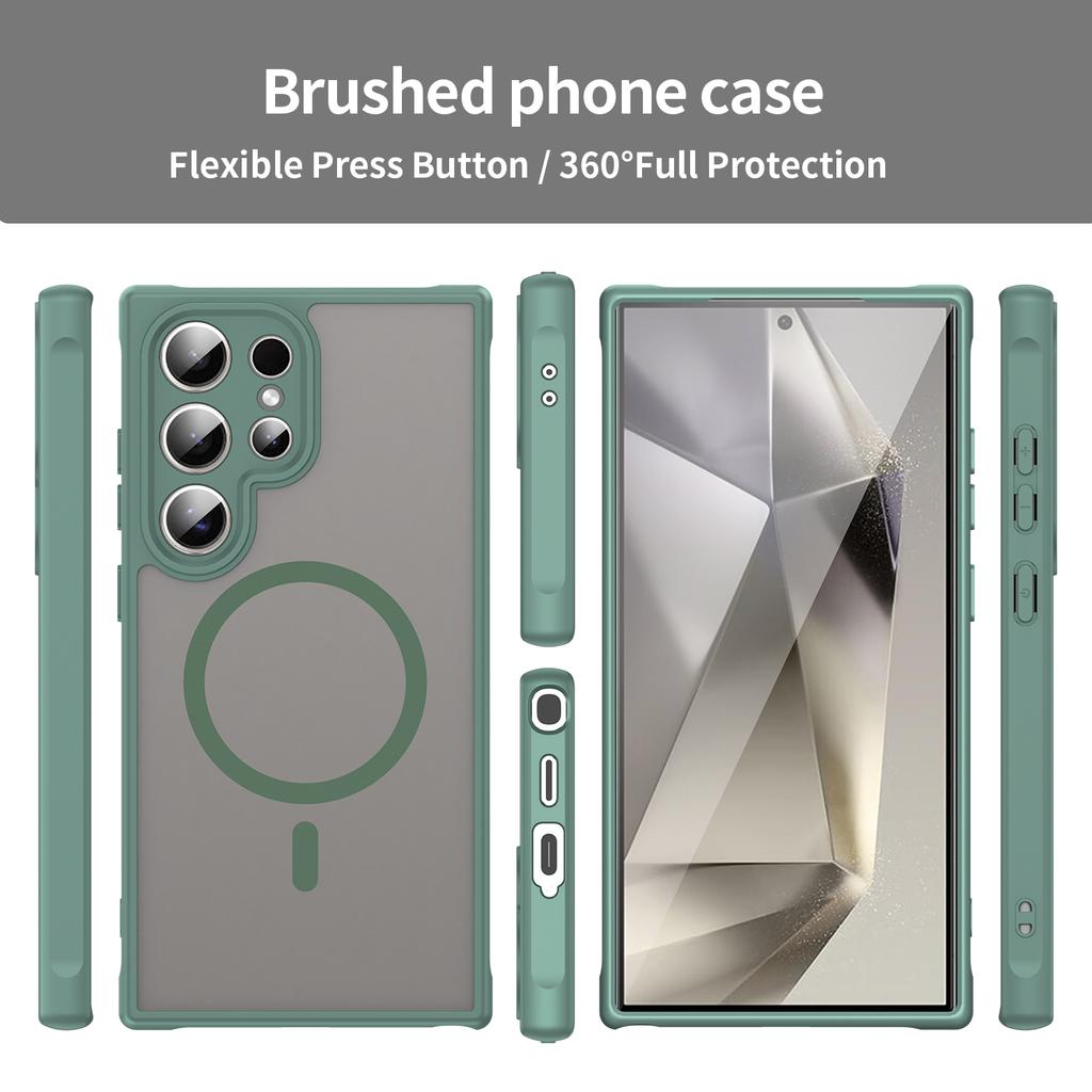 For Samsung Galaxy S25 Ultra Magnetic Case Anti Drop PC + TPU Phone Cover