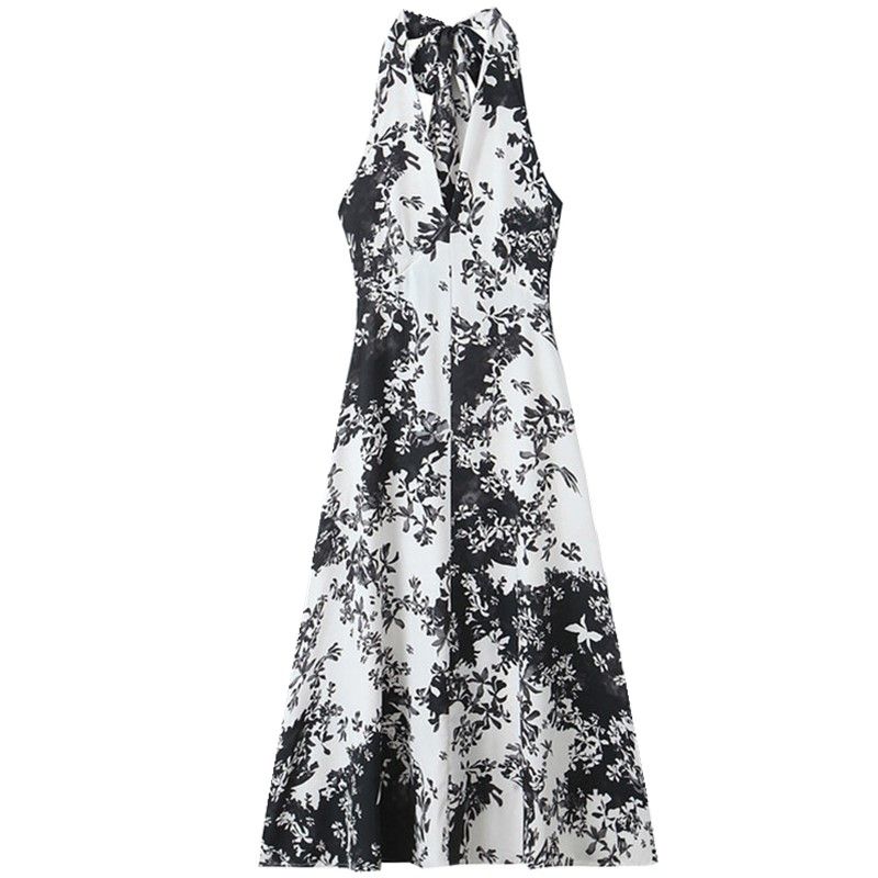 

Fashion Wind 2024 Spring New Arrival Fashion Dignified Sense of Design Easiest for Match Halterneck Mid Length Long Length Dress 1223227 Figure Color L