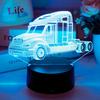 Creative Tractor, Large Truck, 3D Night Light As a Gift for Car Fans, Touch Rainbow Color Decoration, Room Atmosphere
