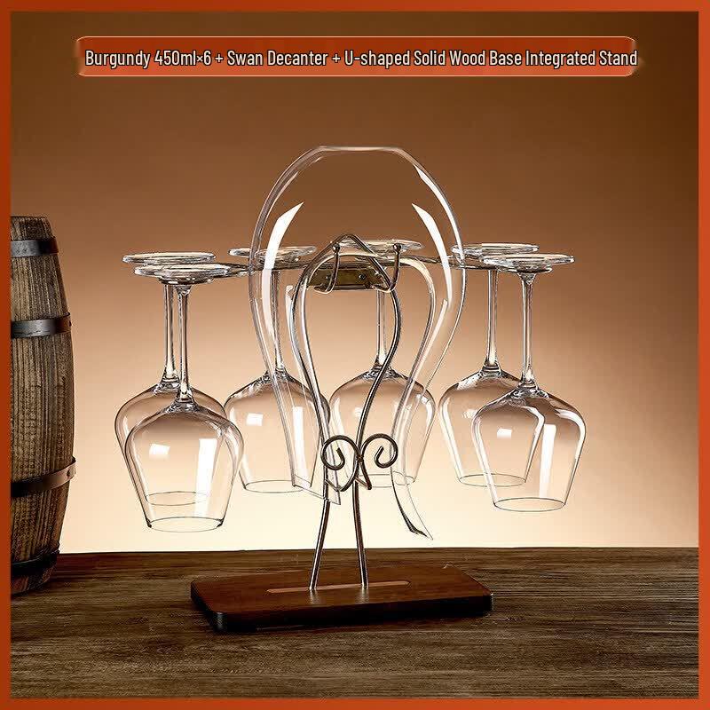 Qiwei Luxury Burgundy Crystal Wine Set