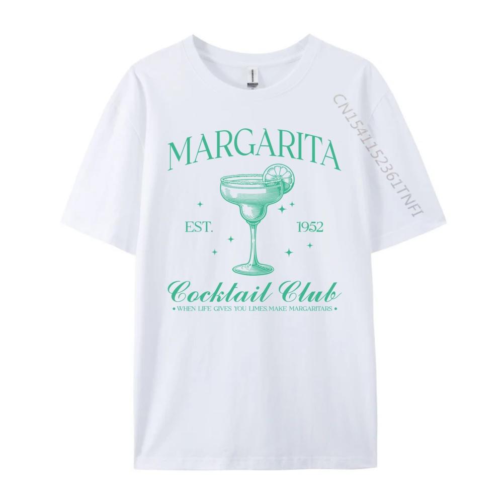 Margarita Cocktail Club Funny Drinking Gift Idea Plain T Shirts Wholesale Unisex Luxury TShirt Normal