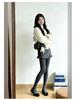 Gray Polka Dot Korean Style Hip-Hugging Short Skirt - Autumn/Winter 2026 Collection