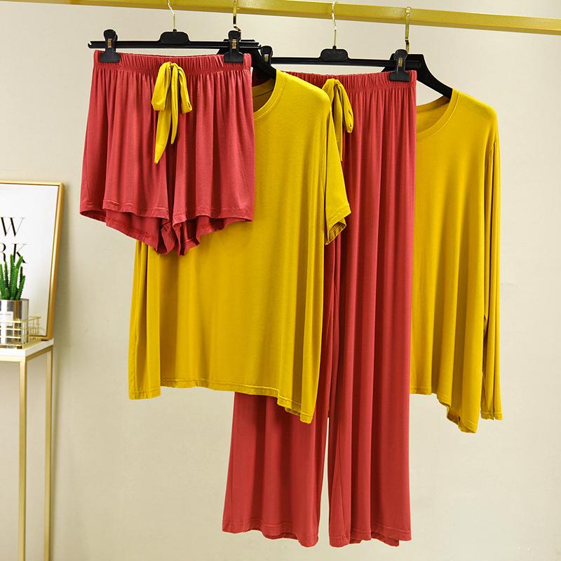 Women's Loose Modal Pajama Set: Lightweight Summer/Autumn Top & Pants