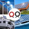 12AWG Wire Solar Panel Wire Black 3 Meter + Red 3 Meter 4mm² Diameter Solar Extension Cable Solar Adapter Cable