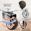 Silent 1-inch Swivel Caster for Tatami Drawer Cabinet with Rubber Wheel