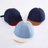 Baby Short Brim Duck Tongue Cap Patchwork Denim Infant Toddler Baseball Cap Summer Adjustable Kids Sun Visor Hat