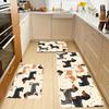 Cartoon Easy Cute Dog Printed Non-Slip Floor Mat Washable Decorative Area Rug for Gaming Room Living Room Bedroom Kitchen
