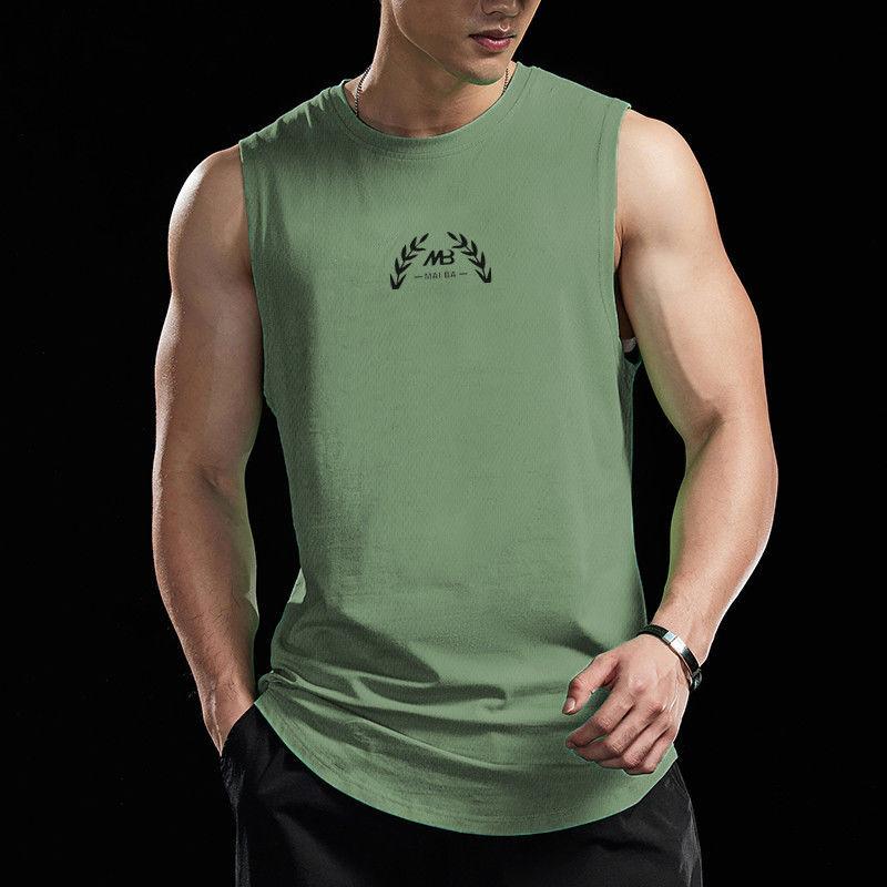 Sommer Sport Fitness Training Basketball Weste Casual ärmellose lose Weste M grün