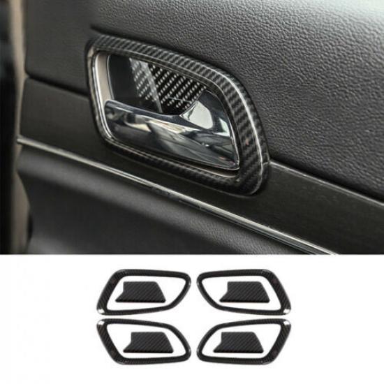 

8x Inner Door Bowl Decor Cover Trim for Jeep Grand Cherokee 2011-20 Carbon Fiber