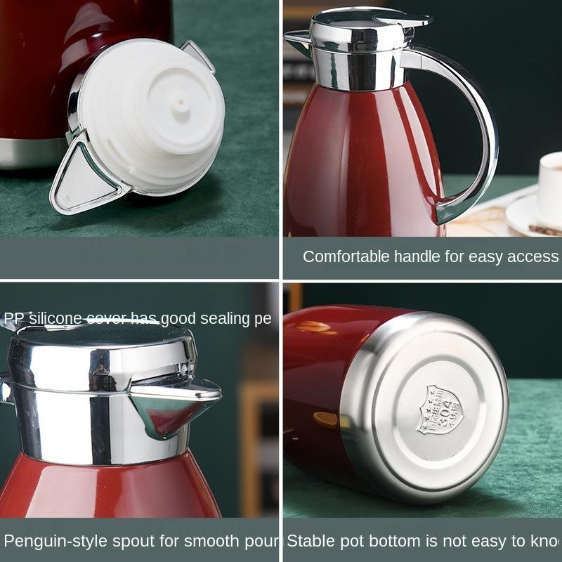Insulation Pot 1.8L 2.3L Vacuum Stainless Steel Coffee Pot Milk Tea Jug Water Carafe Flask Thermal Thermos Bottles Sale