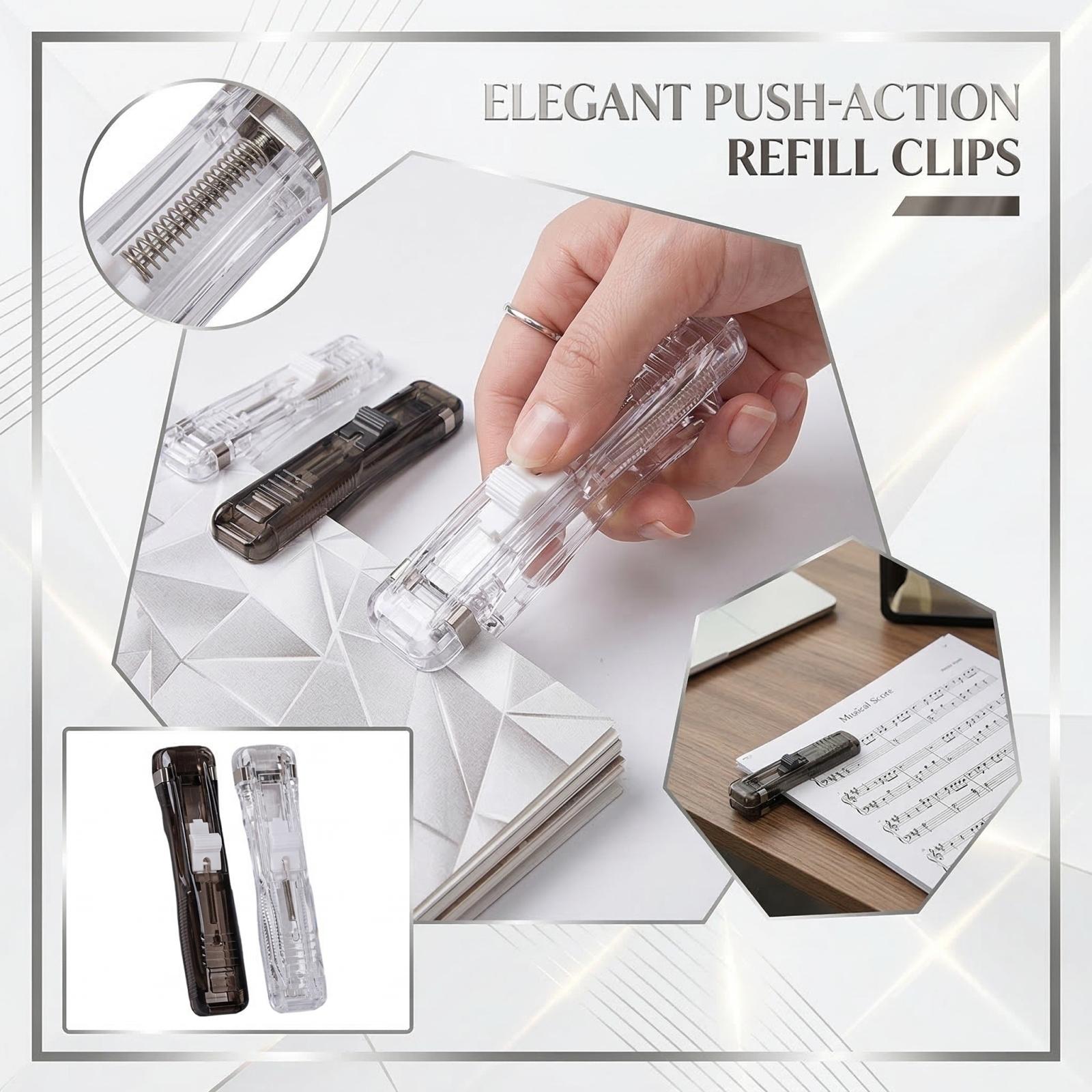 High-quality Push Clip, Medium-sized Transparent Metal Clip, No Drilling Required. One Size