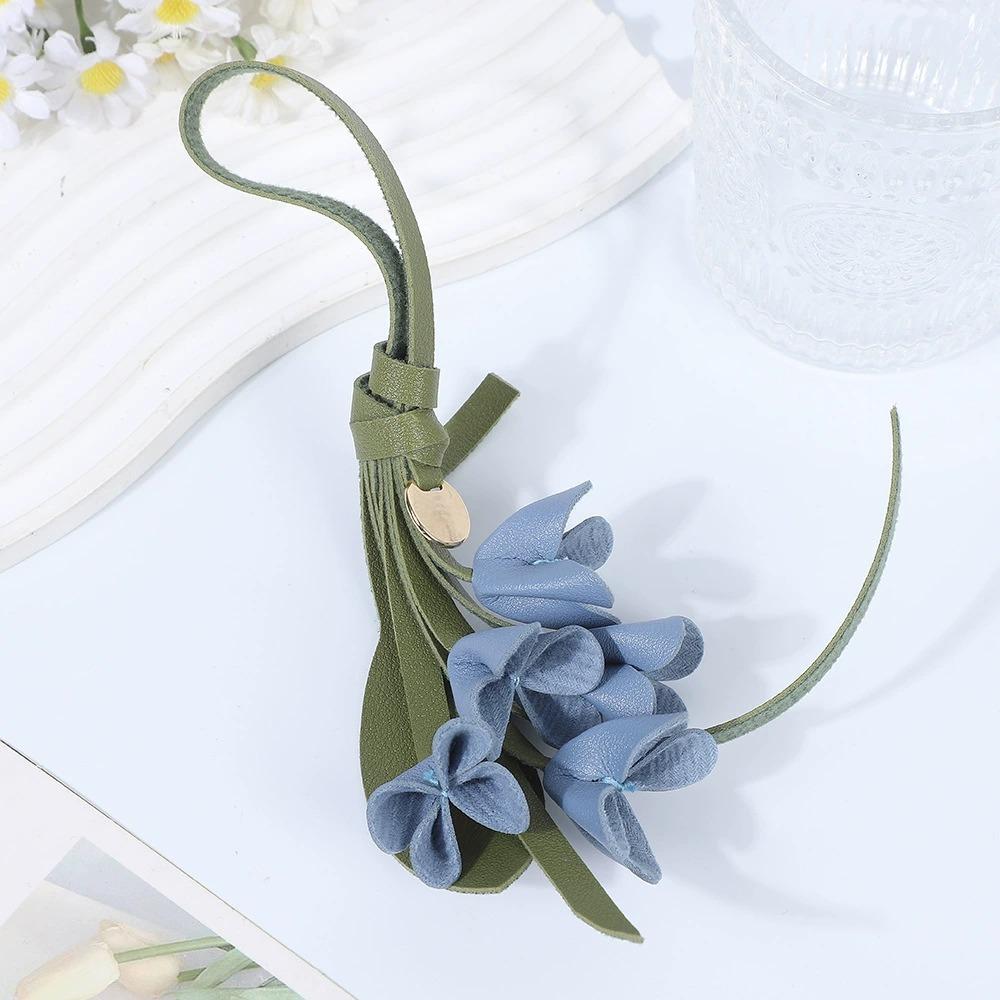 New PU Leather Simulation Flower Bag Hanging Car Drape Exquisite Jewelry Personalized Pendant Bag Charm