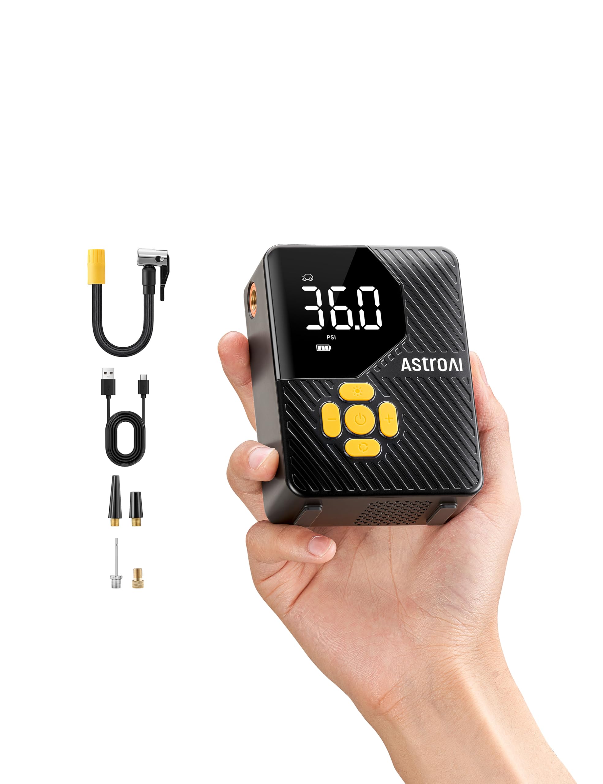 

AstroAI L7 Мини Электрический Тип Шины 150 Светодиодов для и Включает Японские Инструкции Насос, C, PSI, Автоотключение, Экран, Фонарик, Автомобили, Мотоциклы,