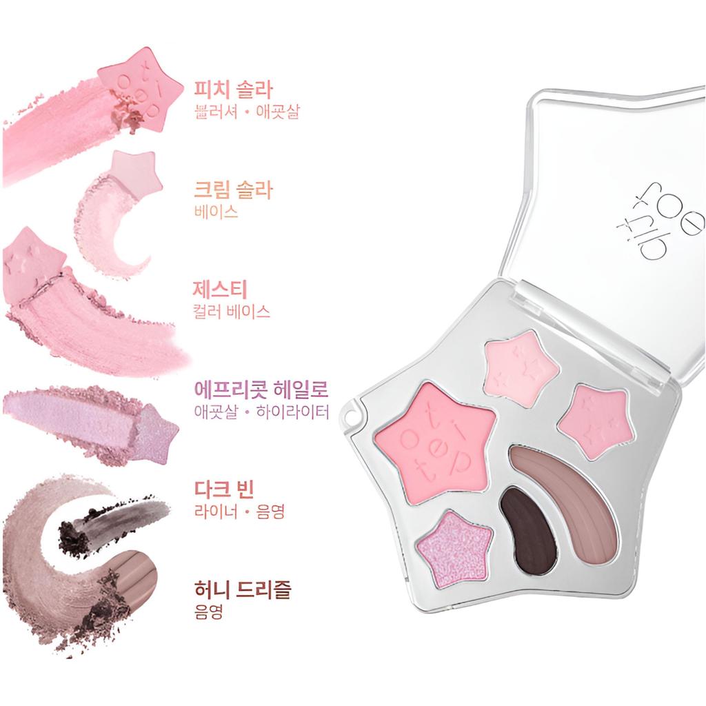 tiptoe Wish Touch Eye Palette – 6 Colors Multi-Finish Eyeshadow Palette