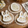 Egg Shape Tray Silicone Mold Diy Handmade Rabbit Coaster Storage Plate Plaster Concrete Resin Molds Craft Making Home Decor Tool