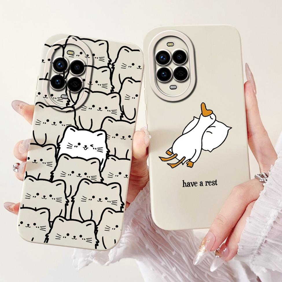 For Huawei Nova 13 Pro Case MIS-AL00 Silicone Cute Cartoon Cat Luxury Fashion Shockproof Bumper For Huawei Nova 13Pro Back Cover