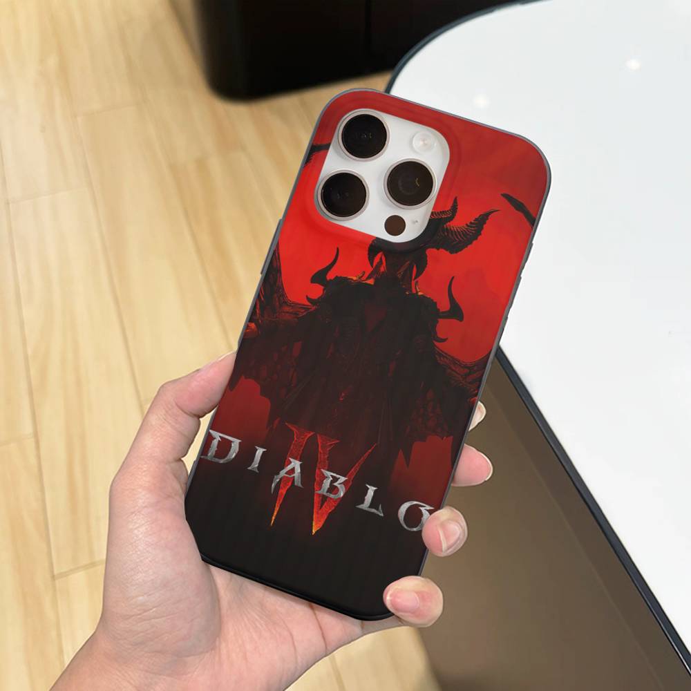 Classic Action D-Diablo Game For IPhone 17 16 15 14 13 12 11 Pro Max Plus Pro Clear Phone Cover Non-Slip Shell