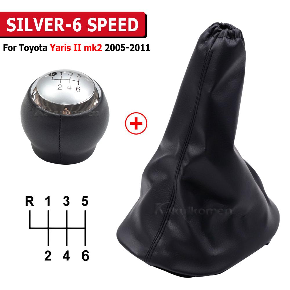 For Toyota Yaris II 2 MK2 2005 2006 2007 2008 2009 2011 Gear Shift Knob Shifter Lever Stick Gaiter Boot Cover Cars Accessories