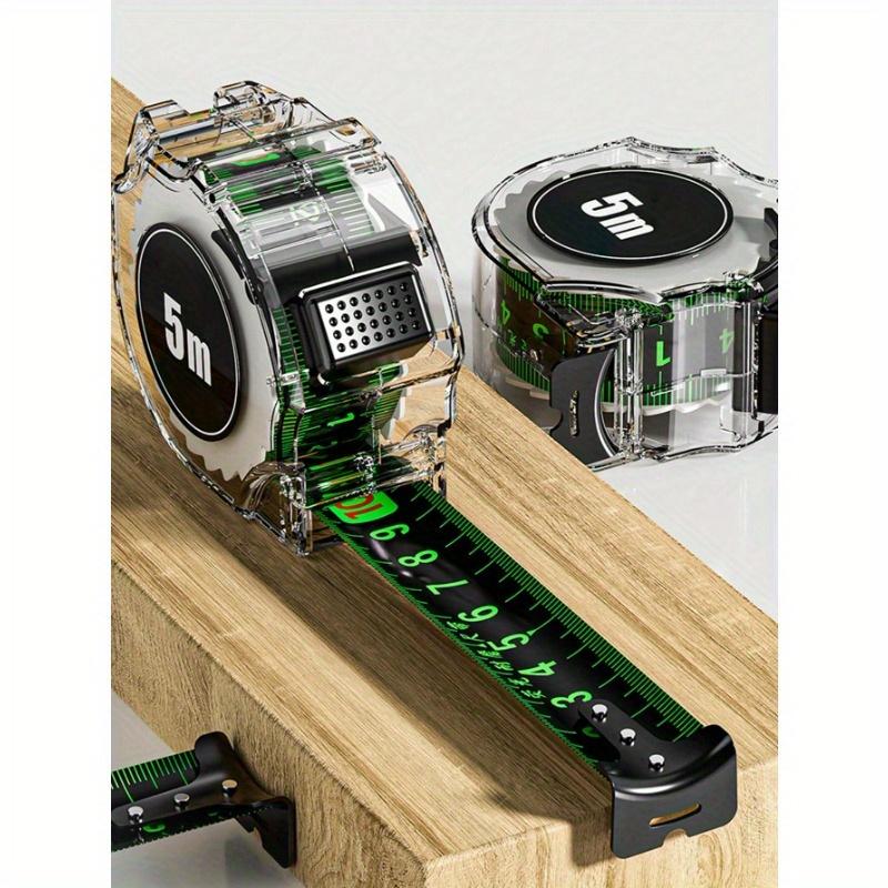 Self Locking Fluorescent Steel Tape Measure HighPrecision Ruler Measuring Tool Widened Meter Ruler