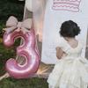 40" Siffra Folieballonger För Baby Årsslutsfest Födelsedag Jubileum, Rosettdekoration Bröllopsballong Fotorekvisita Tillbehör