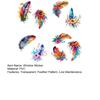 Watercolor Feather Flower Pattern Window Sticker, Transparent Electrostatic Adhesion Glass Decal, Waterproof Scratch-Resistant Decorative Film