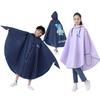 With Gloves Waterproof School Raincoat Detachable Clear Brim Outdoor Rain Cloak  for Boys and Girls