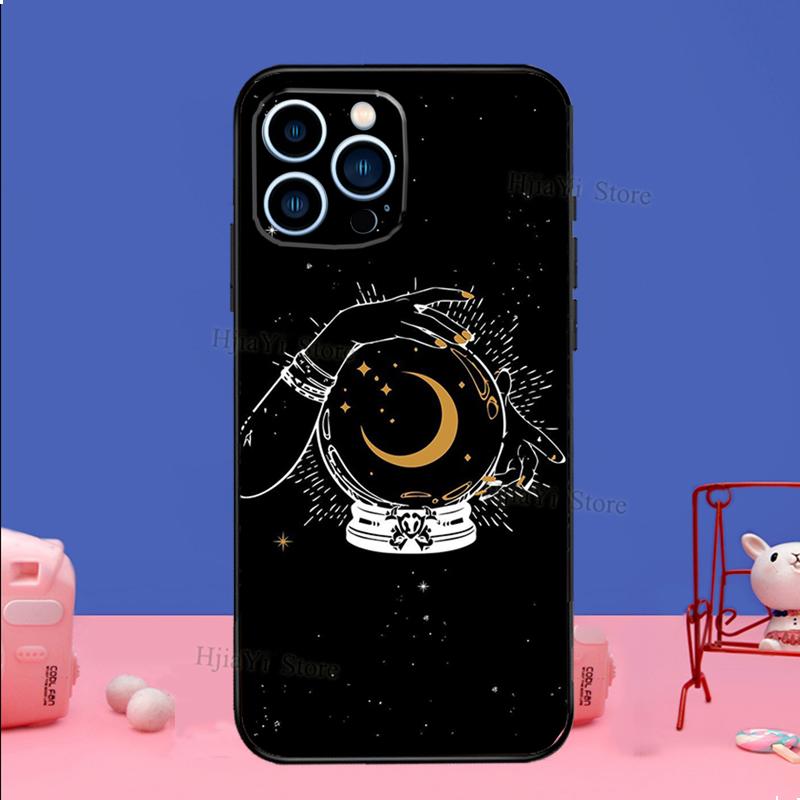 Witches Moon Witchy Mystery Totem Case For iPhone 16 15 13 11 12 14 Pro Max XS XR X Plus 13 mini Soft Cover Fundas Capa Shell