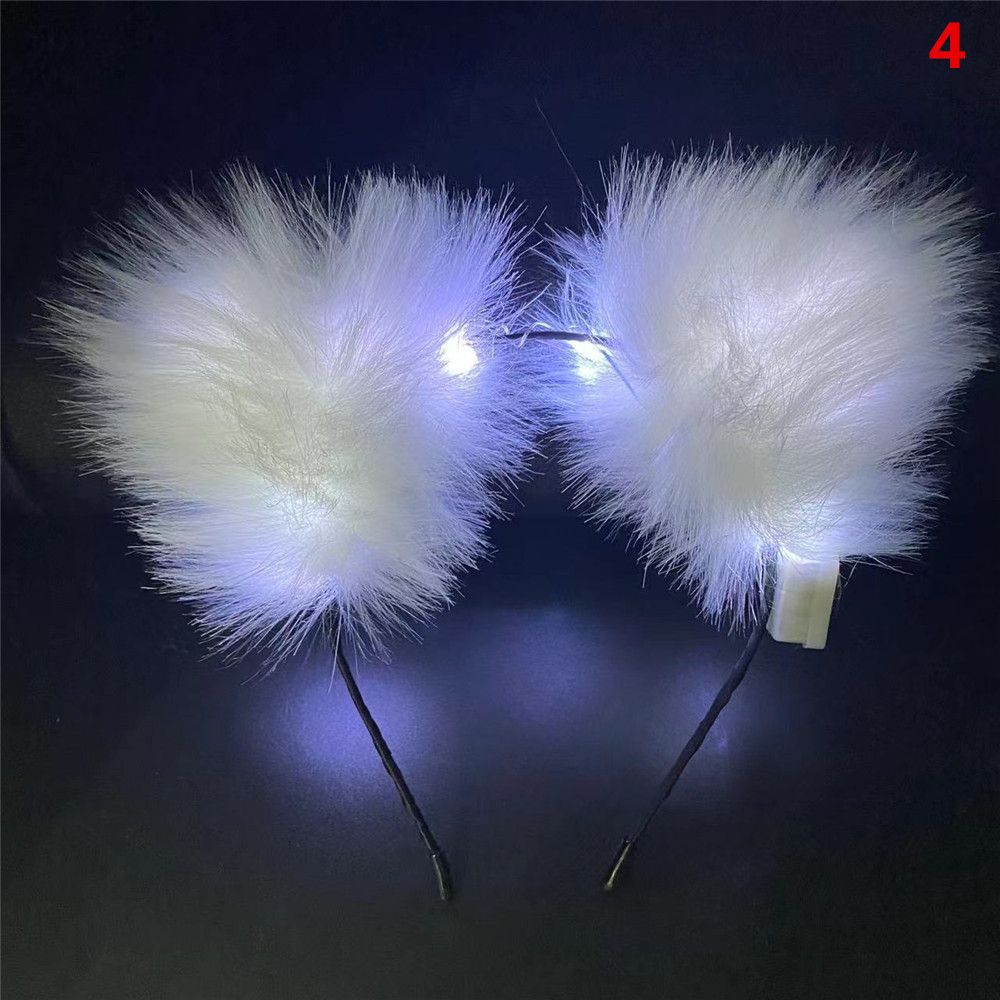 With LED Light Masquerade Cosplay Headwear Hair Accessories Cat Ear Headband Fancy Dress Hairband