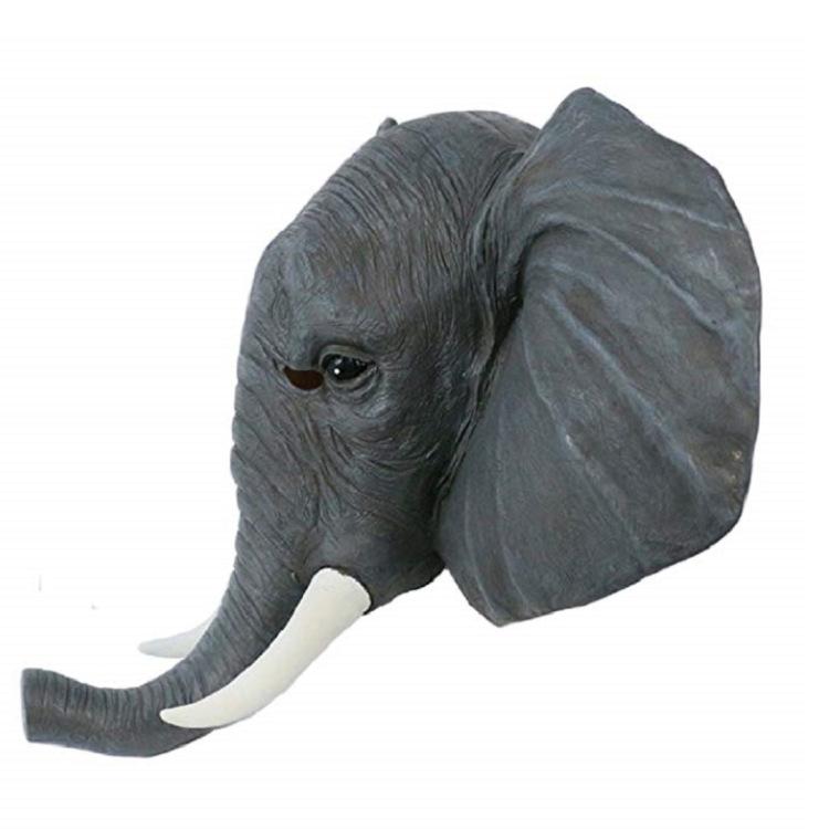 Halloween Christmas Animal Decoration Latex Headgear Animal elephant mask African animal mask