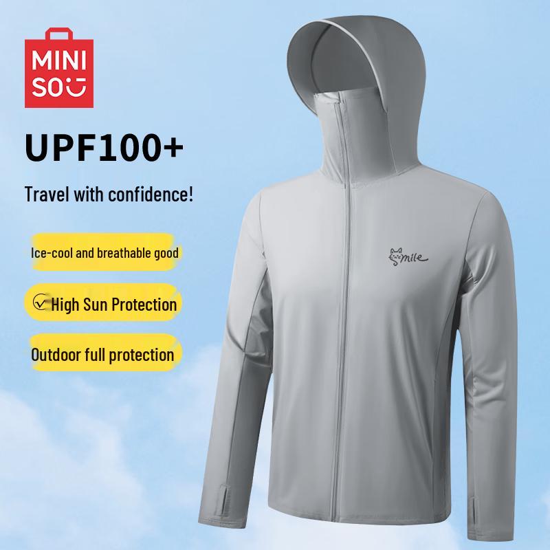 

MINISO Men s Cooling Ice Silk UV Protection Hoodie 4XL