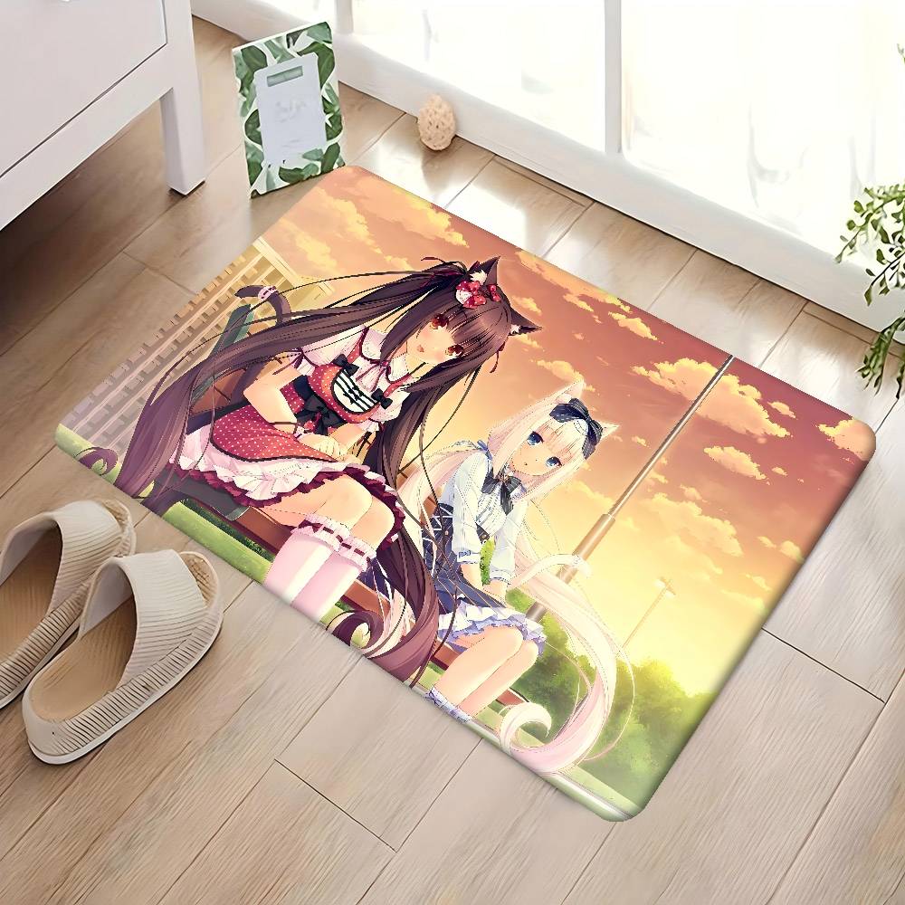 Nekopara Anime Pokojové Podložky Retro Vícenásobná Volba Obývací Pokoj Kuchyň Koberec Protiskluzová Vítací Rohožka