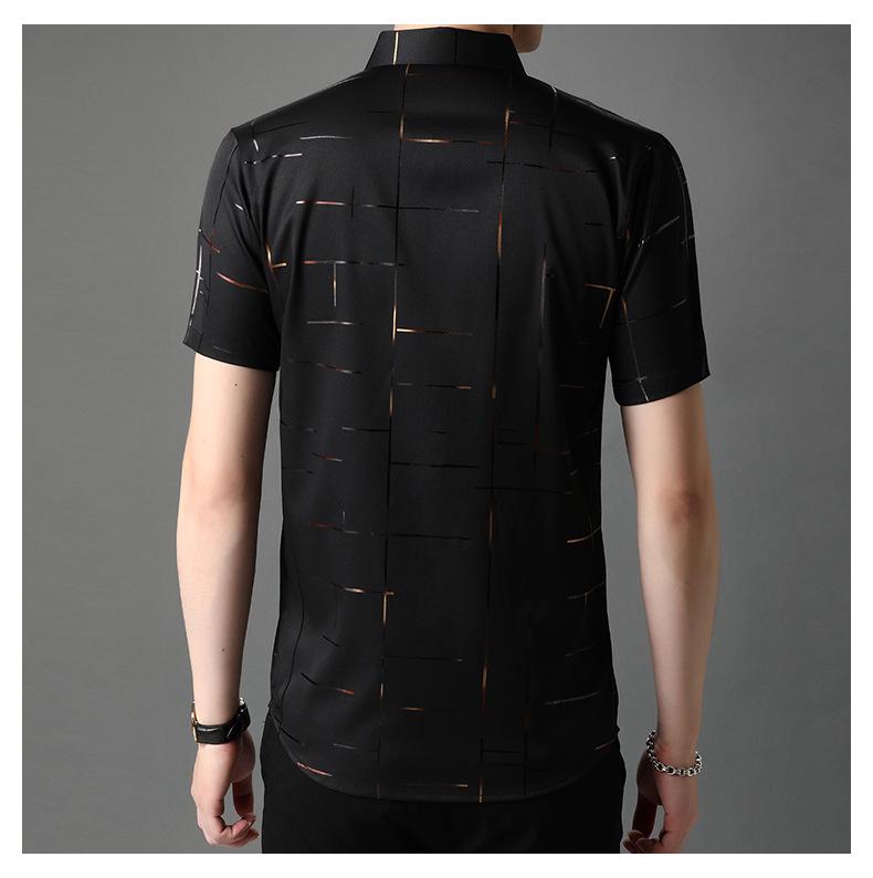 Middle-aged Men's Casual Trendy Short-Sleeve, Iron-Free Summer Shirt