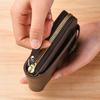 Anti RFID Card Holder Genuine Leather Wallet Men Original Fashion Short Vertical Trifold Wallet for Men Black Coffee Color Birthday Gifts