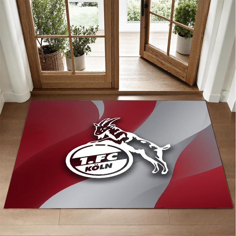 FC Köln Design Crystal Velvet Rug Soft Decorative Mat for Bedroom Entrance