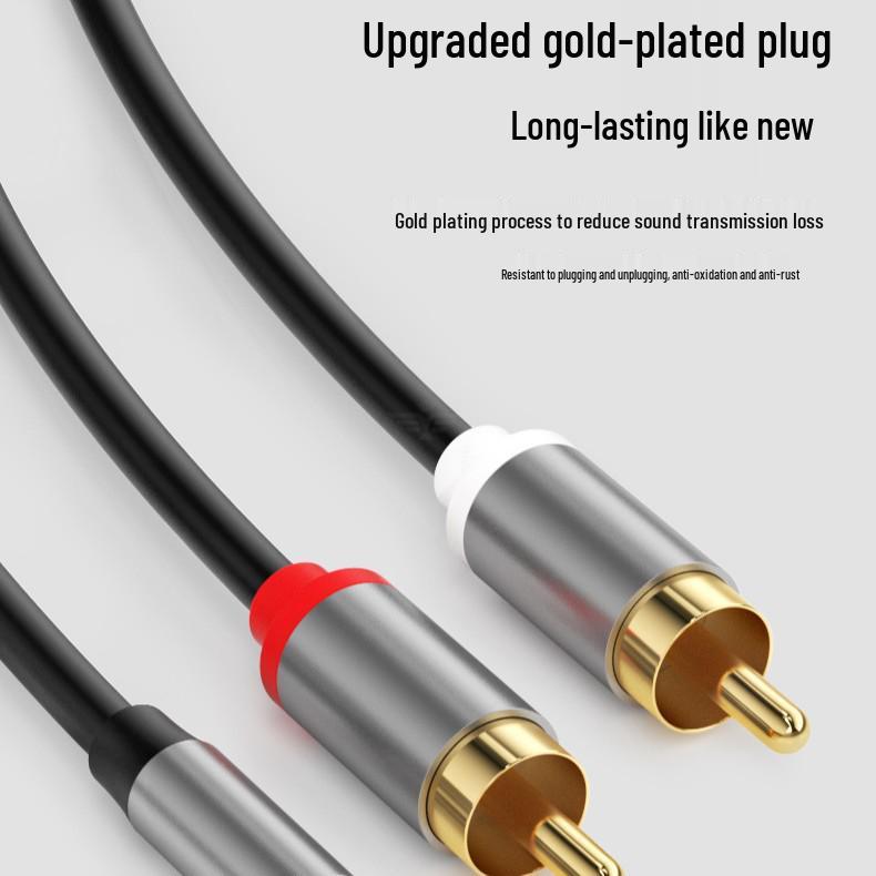 Premium 3.5mm to Dual RCA Audio Cable for Mobile Phones and Speakers/Subwoofers