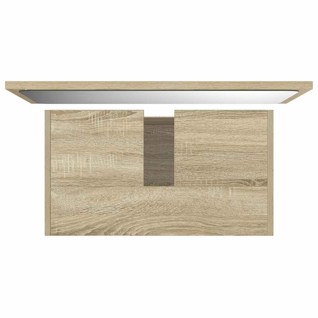 2 Piece Bathroom Furniture Set Sonoma Oak Particleboard