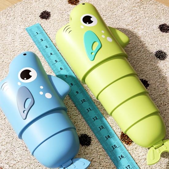 1 Set Children Fishing Board Game Kit with 2 Rods 8 Retractable Fishes Ruler Toddlers Boys Girls Educational Multi-player Interactive Fishing Toy