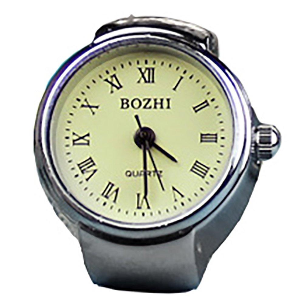 

ZooooM Антикварний Ретро Дизайн Кільце-Годинник на Палець, Універсальний Розмір (Срібло) ZM-WATCH3244-SV