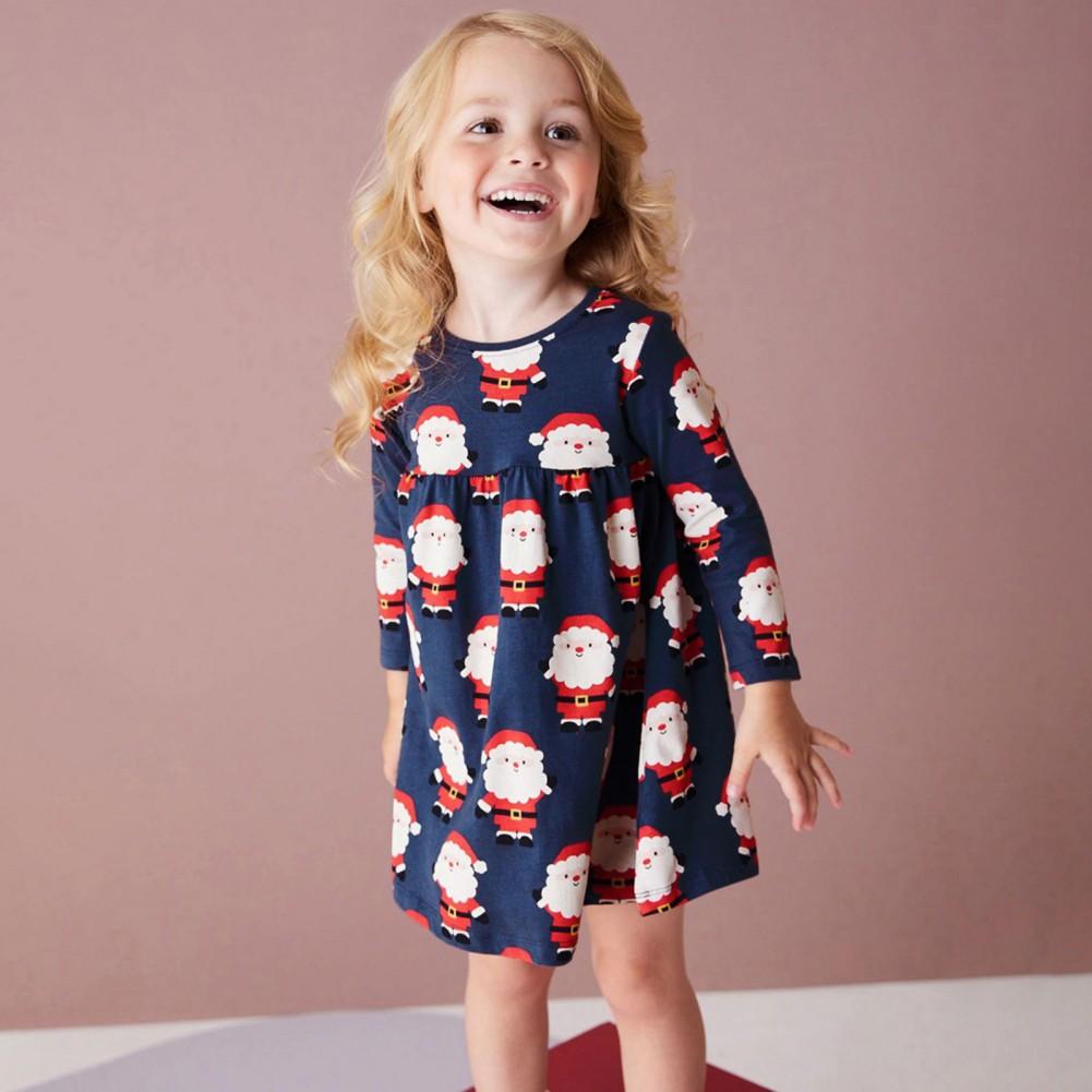 

Детское платье Детское платье с длинными рукавами и принтом для девочек